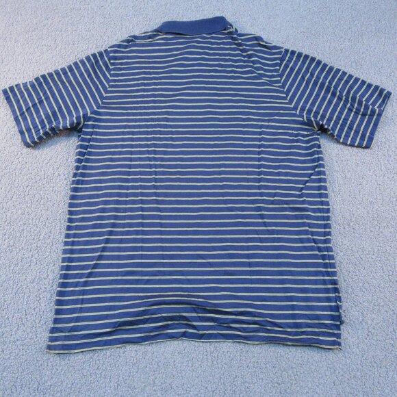 Polo Golf Ralph Lauren Men's Polo Shirt Large Blue Striped Kiawah Golfer Shirt - Picture 8 of 11